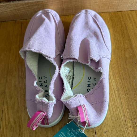 Vionic Beach Size 8 Rose Pink Malibu Canvas Lifestyle Flats Slip On Comfort Shoe - Picture 9 of 15